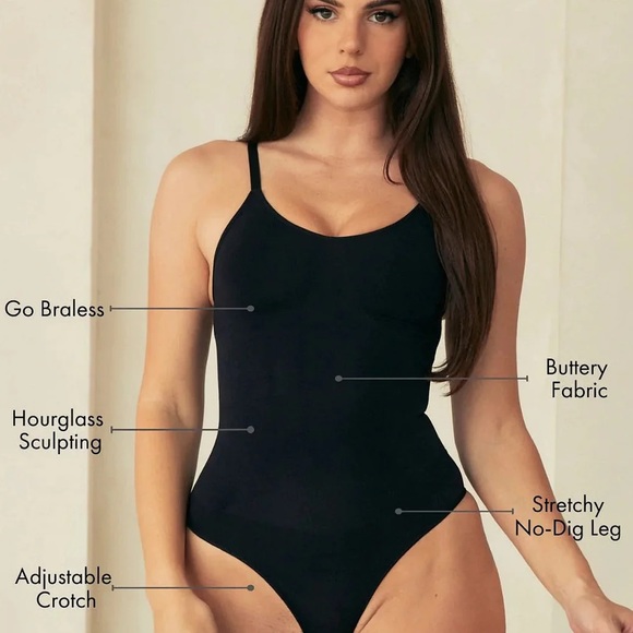 NWT FlawlessFit Snatched Black Bodysuit Size Large (TikTok viral bodysuit) - Picture 8 of 11
